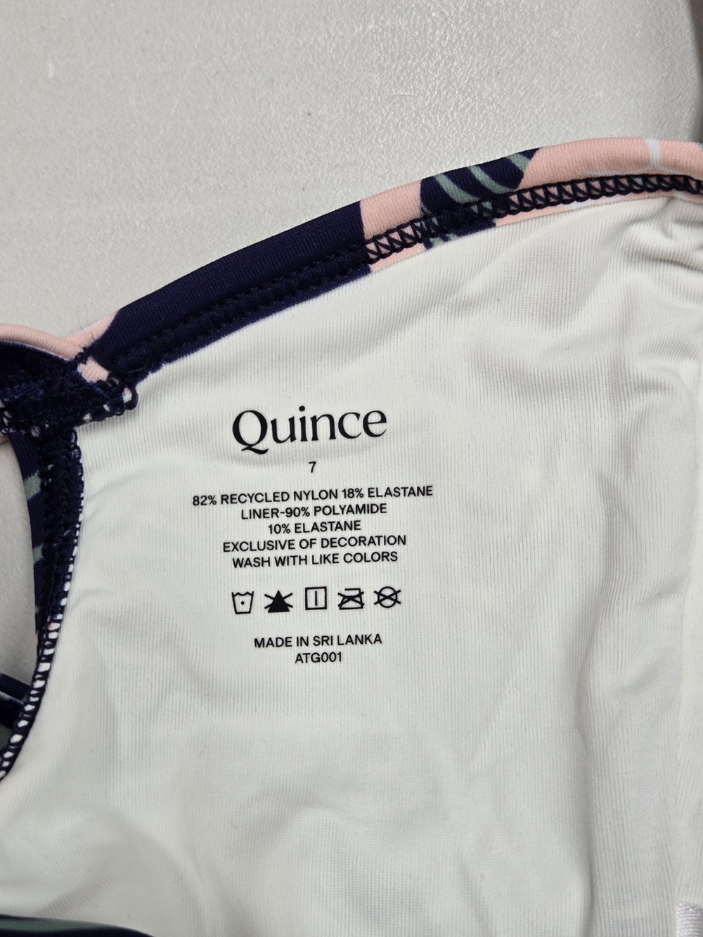 NWT QUINCE Tankini Swimsuit Girls Size 7 Flamingo Palm 8554 - Picture 9 of 10